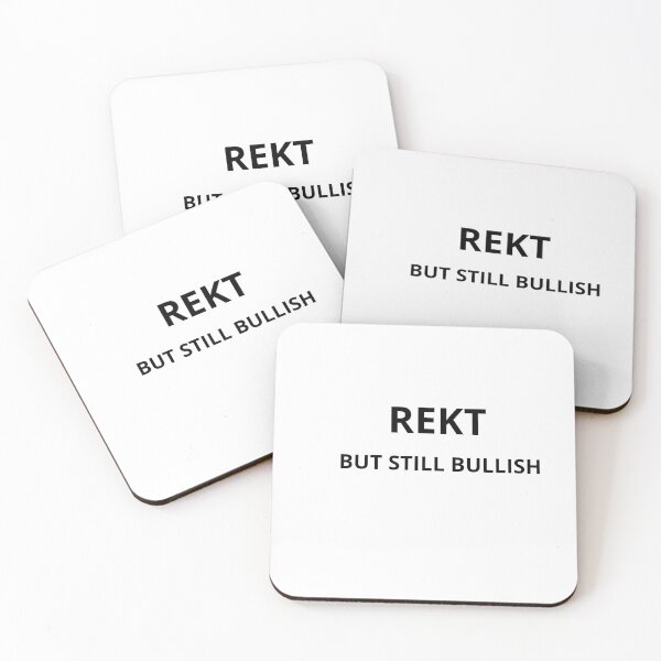 Item preview, Rekt But Still Bullish Crypto Trader Gift Sticker designed and sold by AuricFlow.