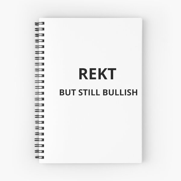 Item preview, Rekt But Still Bullish Crypto Trader Gift Sticker designed and sold by AuricFlow.