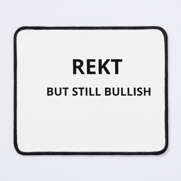Item preview, Rekt But Still Bullish Crypto Trader Gift Sticker designed and sold by AuricFlow.