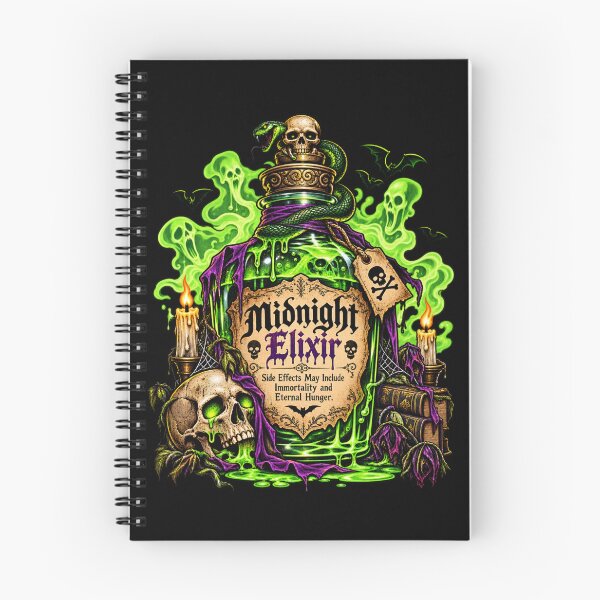 Item preview, Midnight Elixir – Gothic Skull Potion Halloween designed and sold by SidTastic .