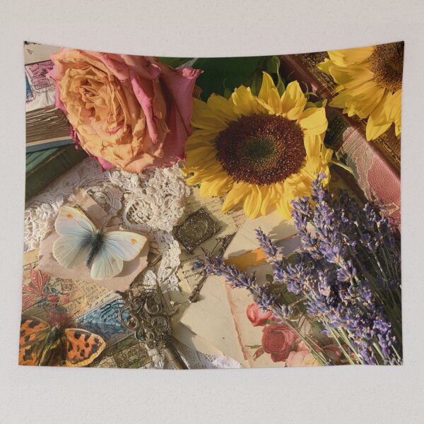 Item preview, Colorful collage with roses and butterflies designed and sold by dcrc.