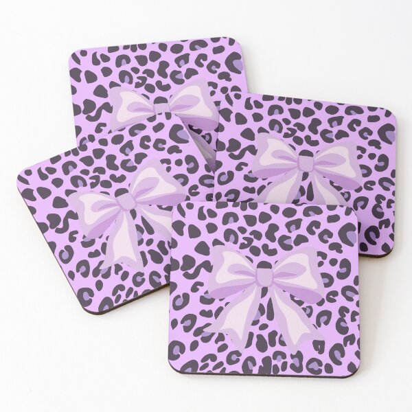 Item preview, Cute Lavender Purple Coquette Bow Leopard Print Aesthetic Pattern designed and sold by MayoshaVibes.