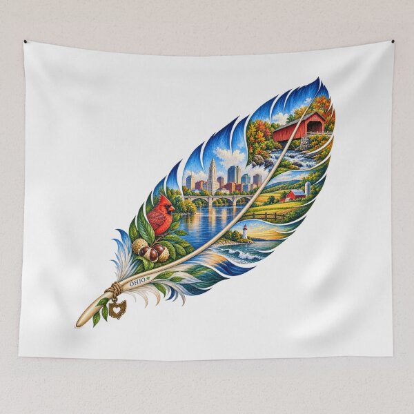 Item preview, Ohio Buckeye Feather designed and sold by Whimspired By Paxx.