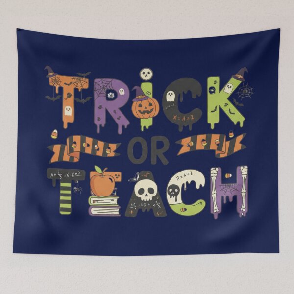 Item preview, Trick Or Teach Math Teacher Classroom Graphic designed and sold by Exquisite Design Studio „Paculówka”.