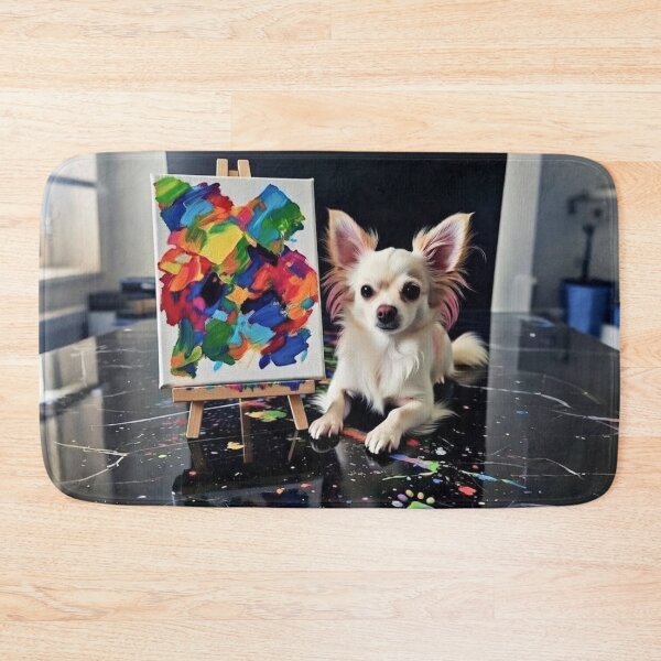 Item preview, Little Artist Chihuahua | Cute Dog Painting Miniature Canvas Art  designed and sold by KingsArtworx 2.