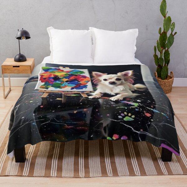 Item preview, Little Artist Chihuahua | Cute Dog Painting Miniature Canvas Art  designed and sold by KingsArtworx 2.