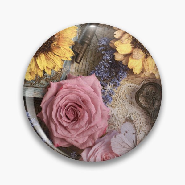 Item preview, Colorful collage with roses and butterflies designed and sold by dcrc.