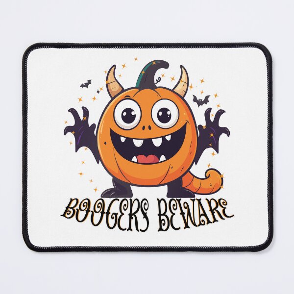 Item preview, Halloween Cartoon illustrtion Boogers Beware silly Jack-o-lantern designed and sold by Art-Horizon.