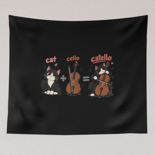 Item preview, Cat + cello = catello designed and sold by Konvero.