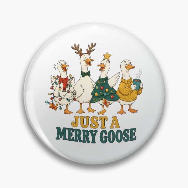 Item preview, Just a Merry Goose – Funny Christmas Geese designed and sold by SaltacocoteRD.