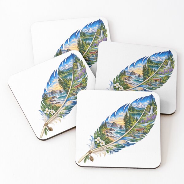 Item preview, Oregon Wild Coast Feather designed and sold by Whimspired By Paxx.