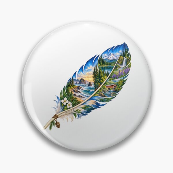 Item preview, Oregon Wild Coast Feather designed and sold by Whimspired By Paxx.
