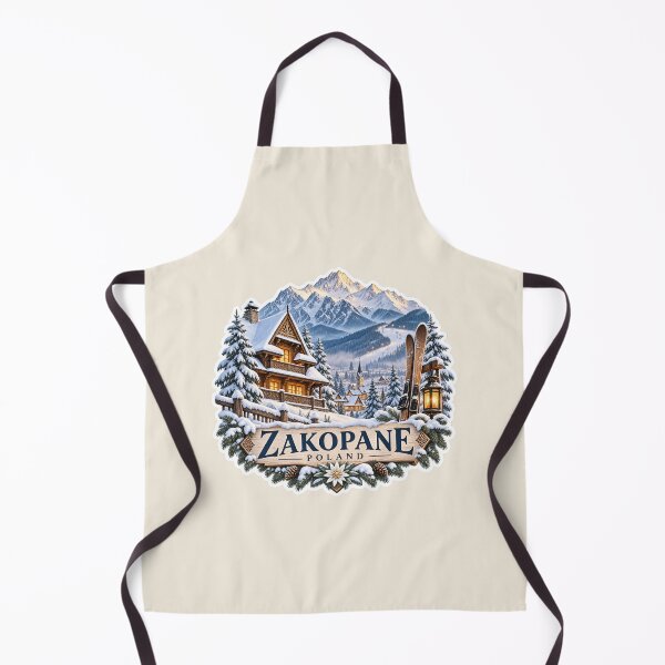 Item preview, Zakopane Poland Winter Ski Mountain Travel Art designed and sold by GusiaTreasures.