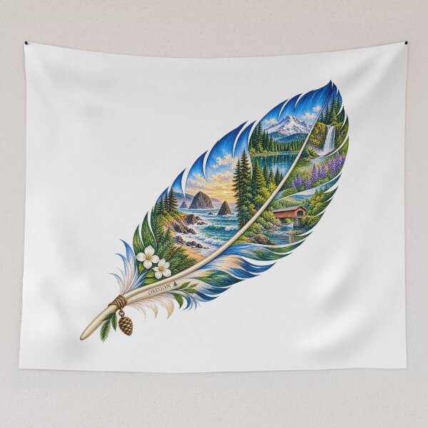Item preview, Oregon Wild Coast Feather designed and sold by Whimspired By Paxx.