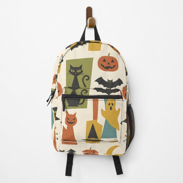 Item preview, Mid-Century Modern Halloween Pattern - Retro Spooky Cute Ghosts & Pumpkins designed and sold by ShabanMerch.
