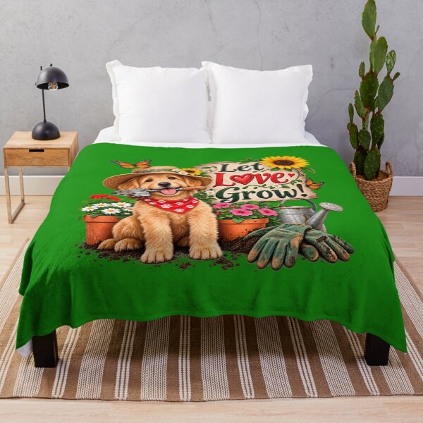 Item preview, Let Love Grow – Funny Gardening Dog Shirt designed and sold by TZehrfeldPhotos.