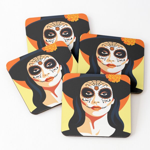Item preview, Catrina Flat Color Art | Day of the Dead Mexican Sugar Skull designed and sold by  Ojo de Lilith.