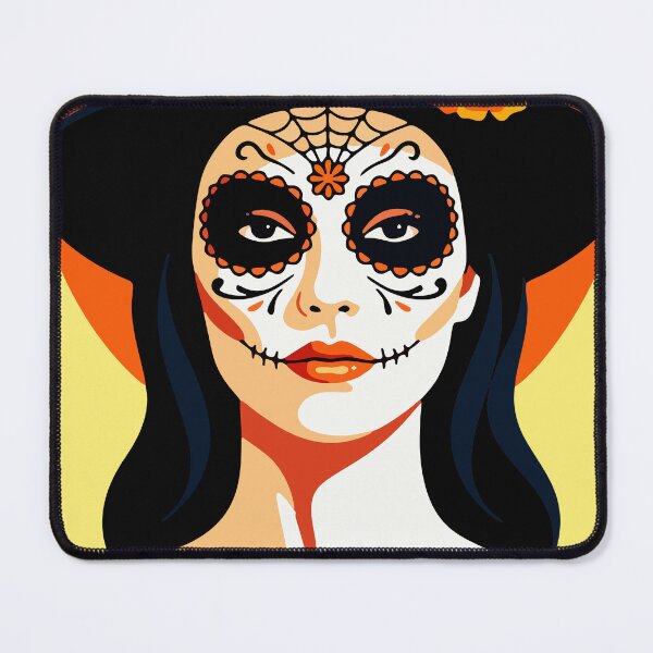 Item preview, Catrina Flat Color Art | Day of the Dead Mexican Sugar Skull designed and sold by Ojo de Lilith.