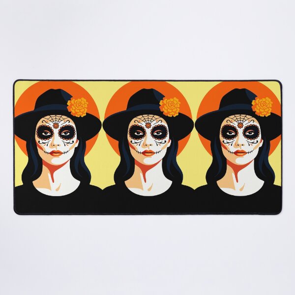 Item preview, Catrina Flat Color Art | Day of the Dead Mexican Sugar Skull designed and sold by Ojo de Lilith.