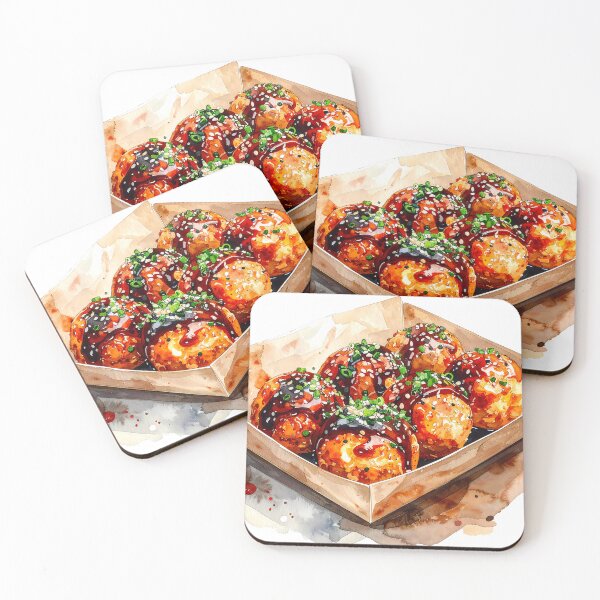 Item preview, Japanese Takoyaki Watercolor Illustration designed and sold by BetweenForms.