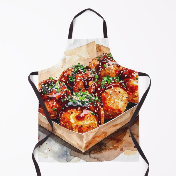 Item preview, Japanese Takoyaki Watercolor Illustration designed and sold by BetweenForms.