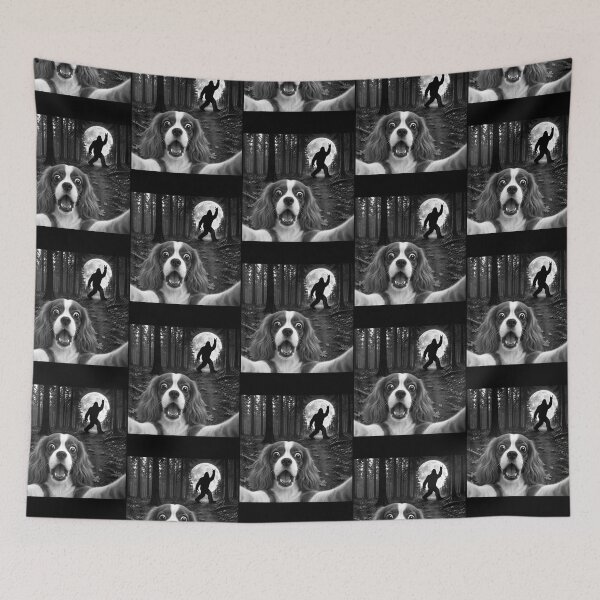 Item preview, Cavalier King Charles Spaniel Selfie Bigfoot Rock And Roll designed and sold by RealestInternet.