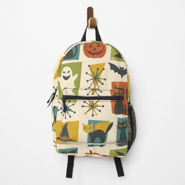 Item preview, Mid-Century Modern Halloween Pattern - Retro Spooky Cute Ghosts & Pumpkins designed and sold by ShabanMerch.