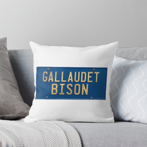 Item preview, GALLAUDET BISON Old School Vanity License Plate designed and sold by deafhoops1.