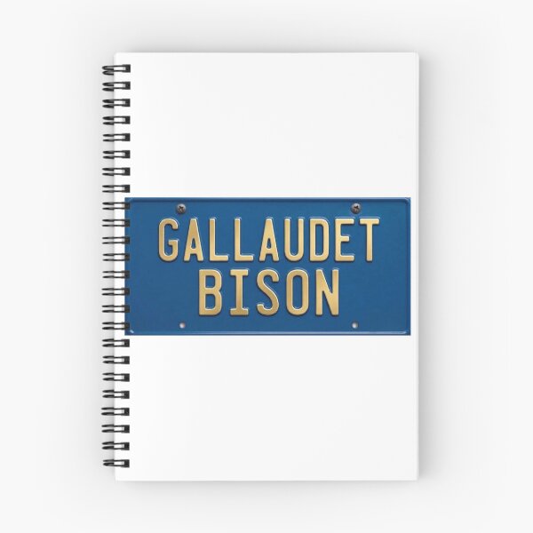 Item preview, GALLAUDET BISON Old School Vanity License Plate designed and sold by deafhoops1.