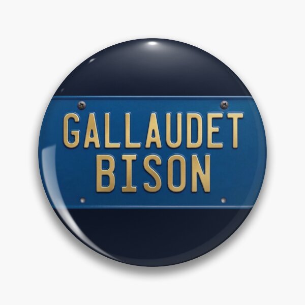 Item preview, GALLAUDET BISON Old School Vanity License Plate designed and sold by deafhoops1.