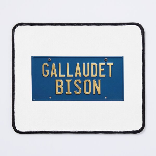 Item preview, GALLAUDET BISON Old School Vanity License Plate designed and sold by deafhoops1.