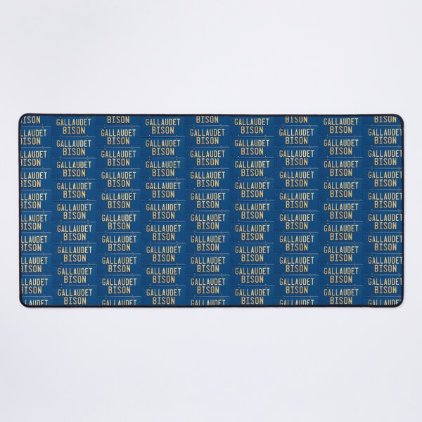 Item preview, GALLAUDET BISON Old School Vanity License Plate designed and sold by deafhoops1.