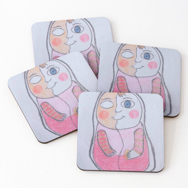 Item preview, Cubist Matryoshka Twin Face - Abstract Surrealist Illustration designed and sold by Lina0305.