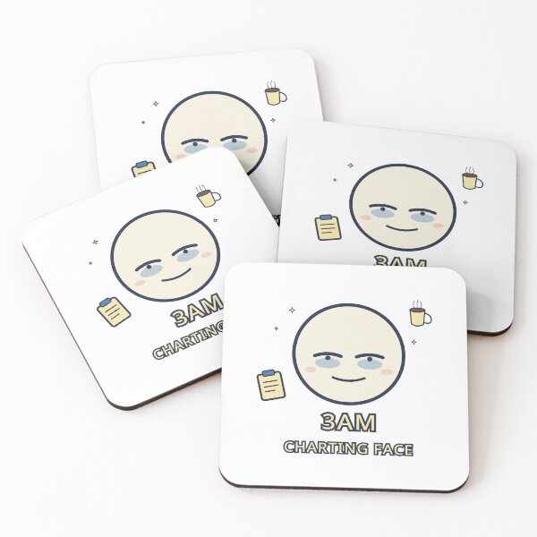 Item preview, Night Shift Nurse Sticker 3AM Charting Face Funny Gift designed and sold by Jacqueline Flynt.