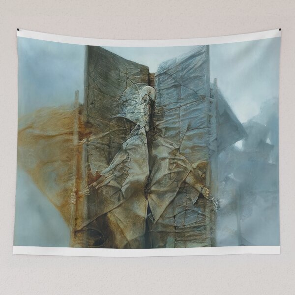 Item preview, zdzisław beksiński - untitled Zdzislaw Beksinski - Zdzislaw Beksinski canvas designed and sold by stevengrossman.