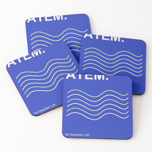 Item preview, Space for Calm – 3 Modern Typography Posters to Print | German | Blue, Cream & Green | A3/A4 | Digital Download designed and sold by KevinShopy.