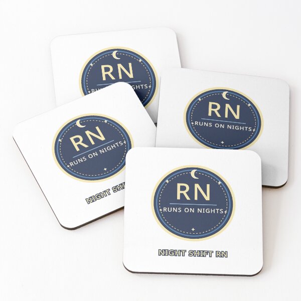 Item preview, Night Shift Nurse Sticker RN Runs on Nights Badge Gift designed and sold by Jacqueline Flynt.