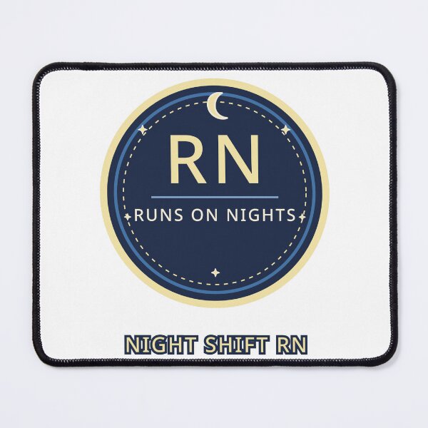 Item preview, Night Shift Nurse Sticker RN Runs on Nights Badge Gift designed and sold by Jacqueline Flynt.
