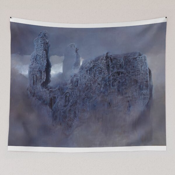 Item preview, zdzisław beksiński - untitled Zdzislaw Beksinski - Zdzislaw Beksinski canvas designed and sold by stevengrossman.