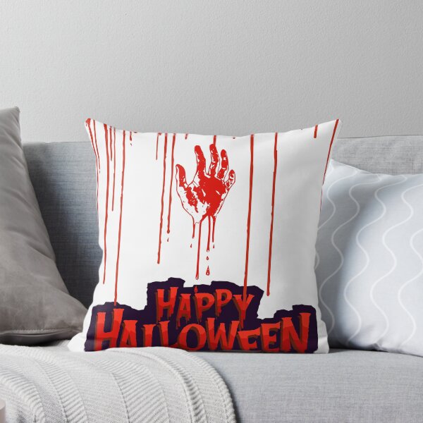Item preview, Happy Halloween with Blood handprint designed and sold by Mitti Di Khushboo.