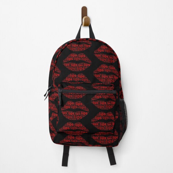 Item preview, Word cloud shaped like lips, filled with the repeated text "lips" designed and sold by ElegantOutlines.