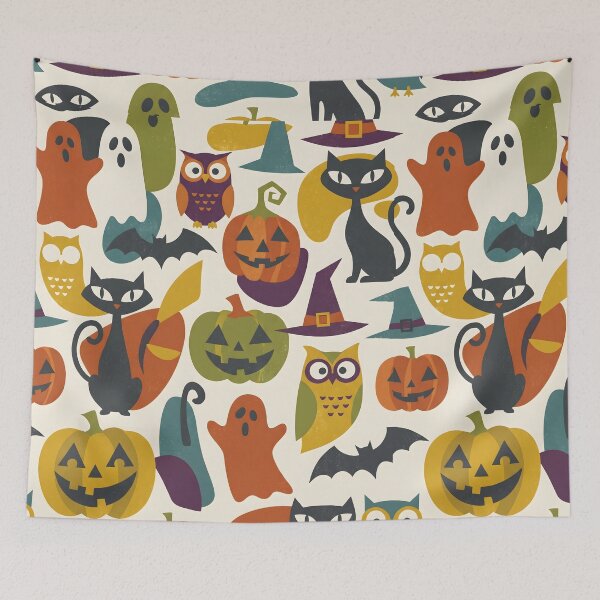 Item preview, Mid-Century Modern Halloween Pattern designed and sold by ShabanMerch⭐⭐⭐.
