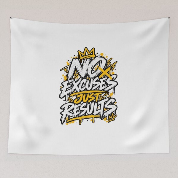 Item preview, NO EXCUSES — JUST RESULTS ⭐️⭐️⭐️⭐️⭐️ designed and sold by HT-Creative.
