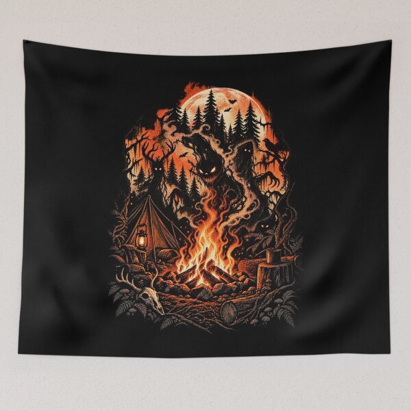 Item preview, Haunted Forest Campfire – Dark Woodland Horror designed and sold by SidTastic .