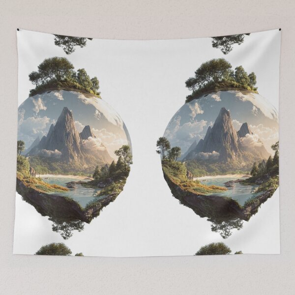 Item preview, Mini Planet Earth Fantasy Landscape Nature Sphere  designed and sold by LC&LCPlatform.