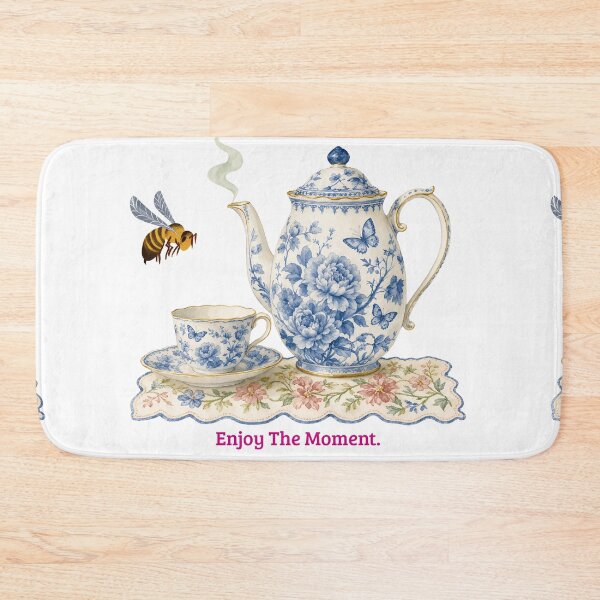 Item preview, "Teapot and Cup: Enjoy The Moment." designed and sold by Kuevitaglowshop.