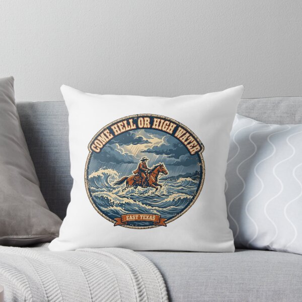 Item preview, Come Hell or High Water — Vintage Western Cowboy Saying Shirt & Sticker designed and sold by To Err Is To Be Human.