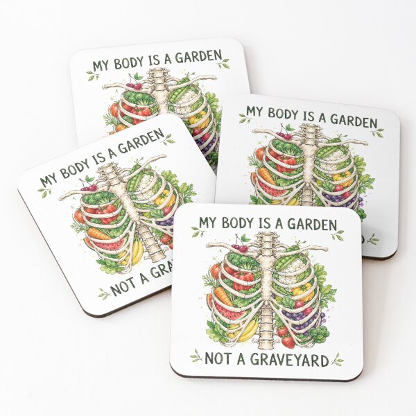 Item preview, My Body Is A Garden Not A Graveyard Vegan Plant-Based Diet Veganism designed and sold by Annika Shurafa.