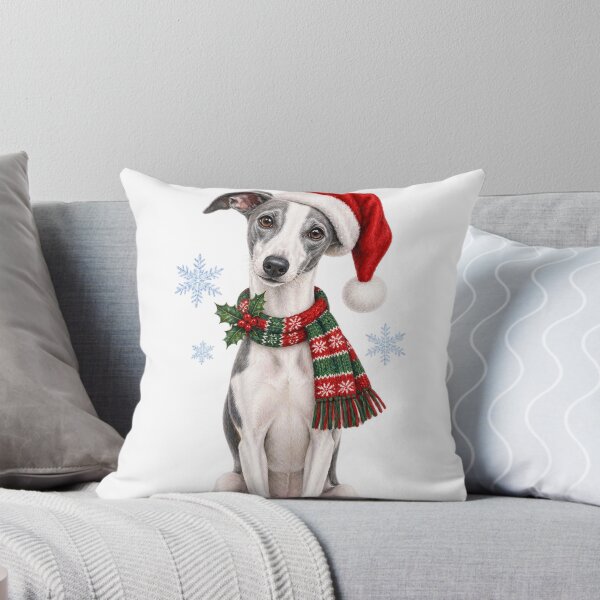 Item preview, Festive Whippet Christmas Dog designed and sold by Ooops Radio x Everbloom.