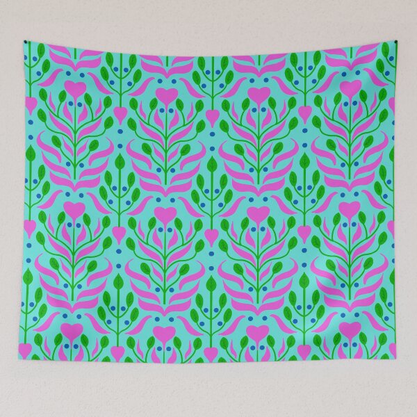 Item preview, Sweetheart Pattern in Green, Pink and Blue designed and sold by LaRoach Digital Arts.